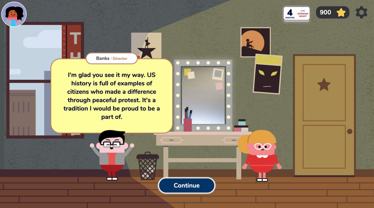 Civics Game Screen